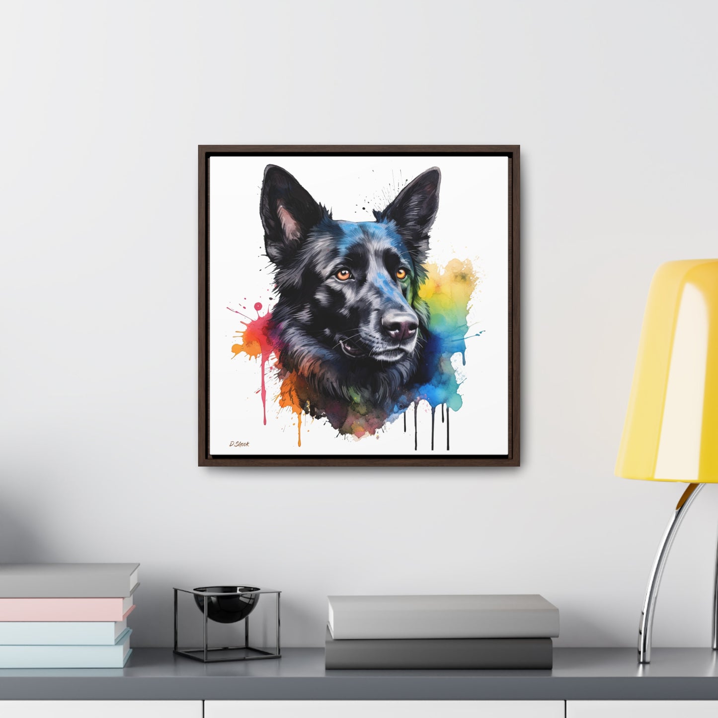German Sheppard 22 Gallery Canvas Wraps, Square Frame