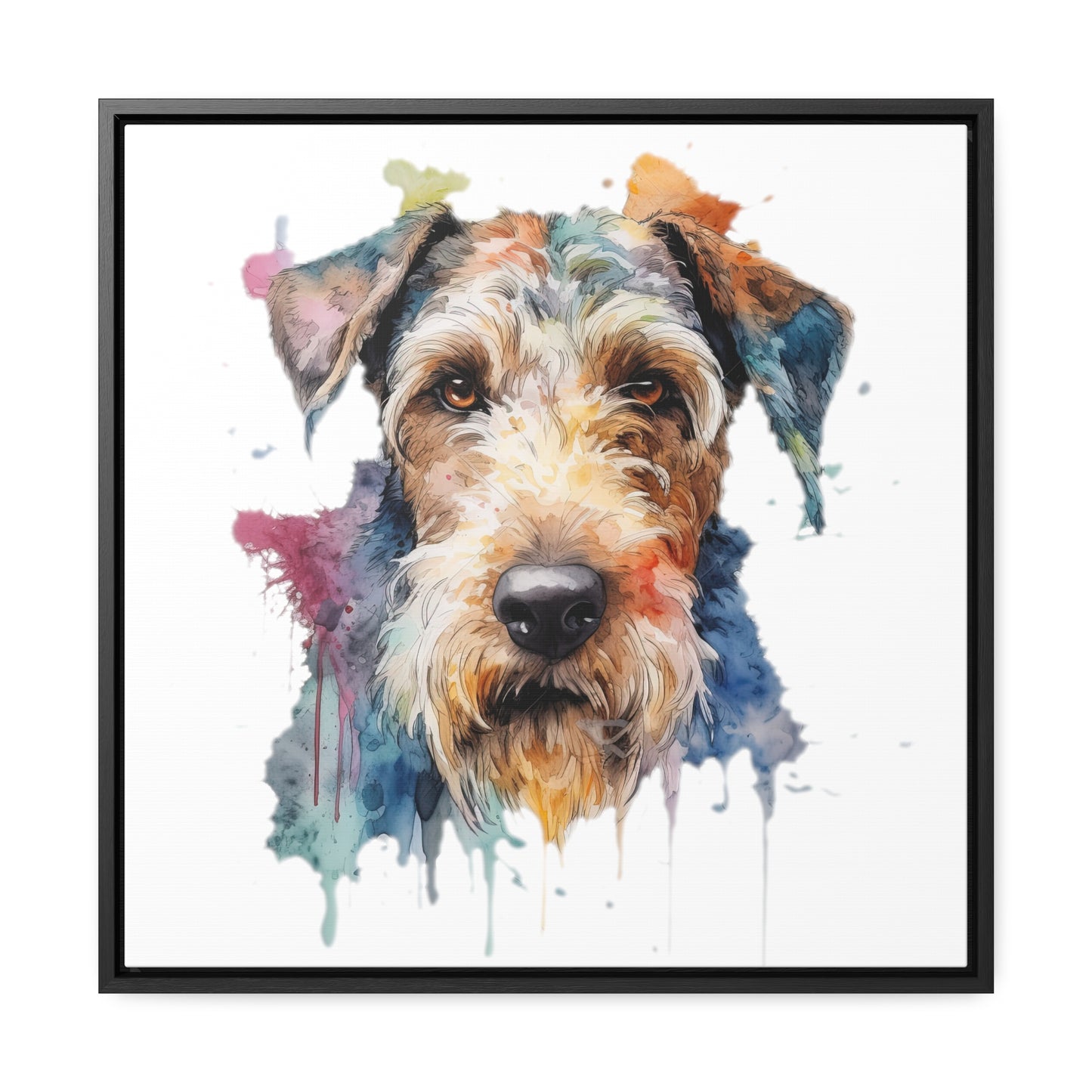 Airedale Terrier 2 Gallery Canvas Wraps, Square Frame