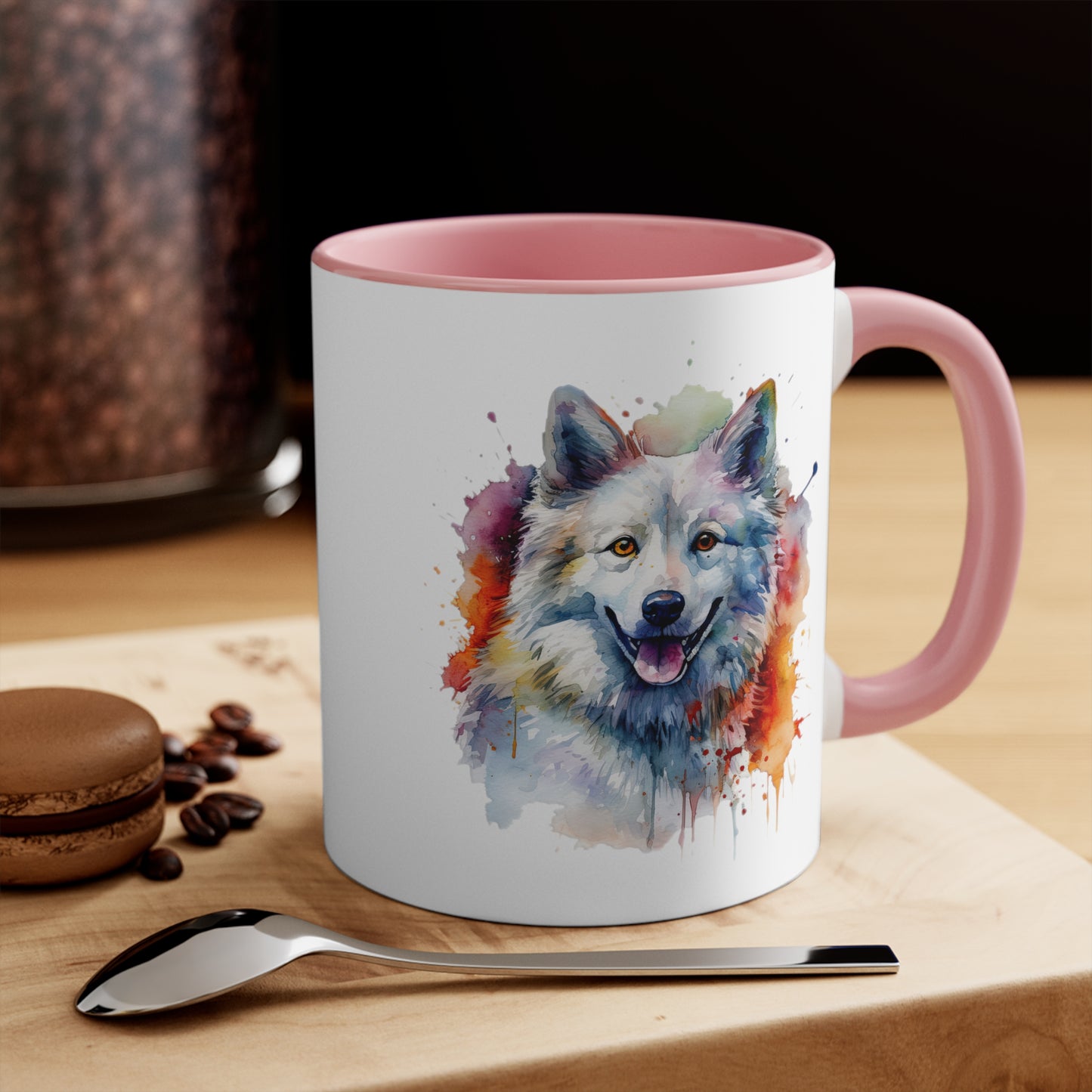 American Eskimo Dog 3 Accent Mugs