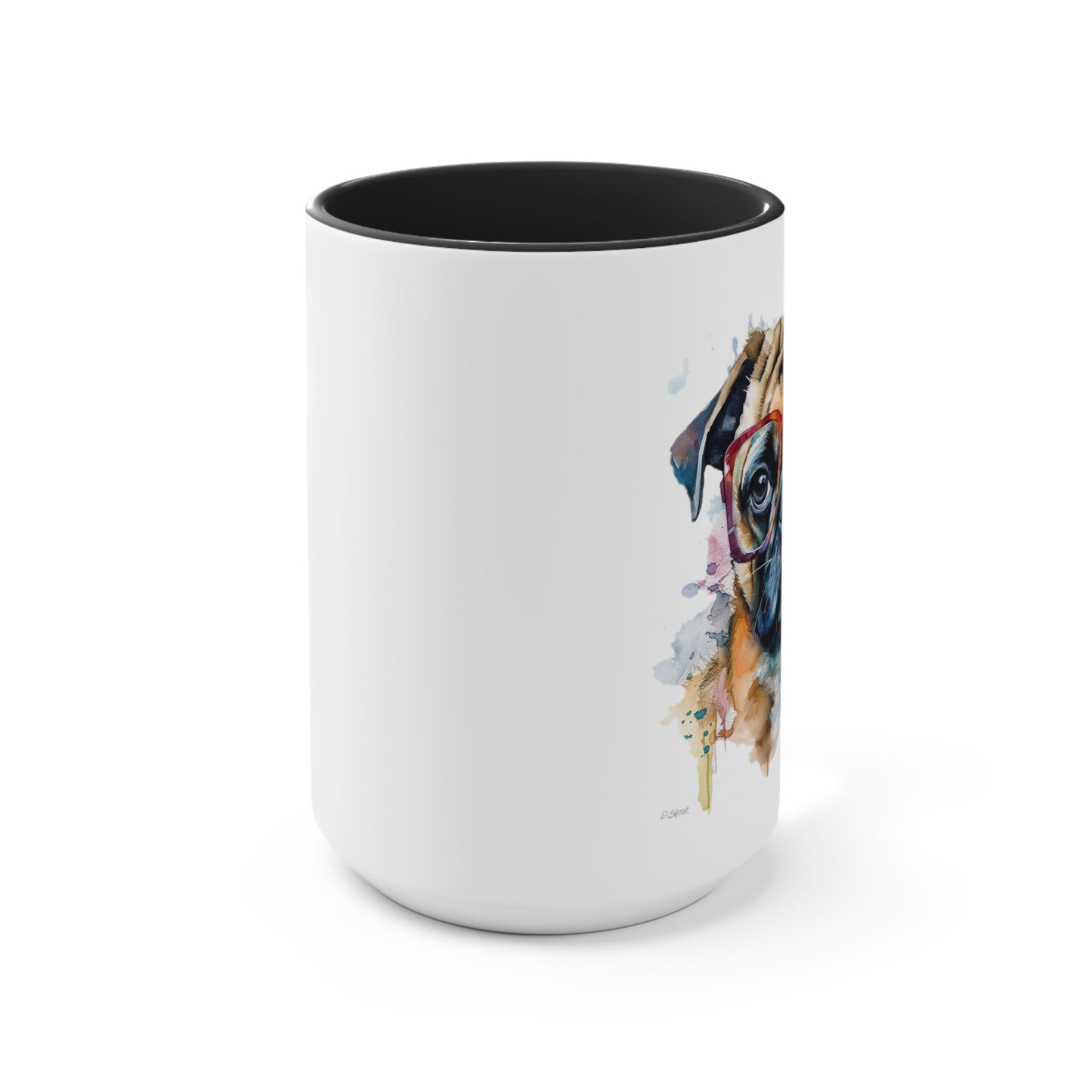 Pug 6 Accent Mugs