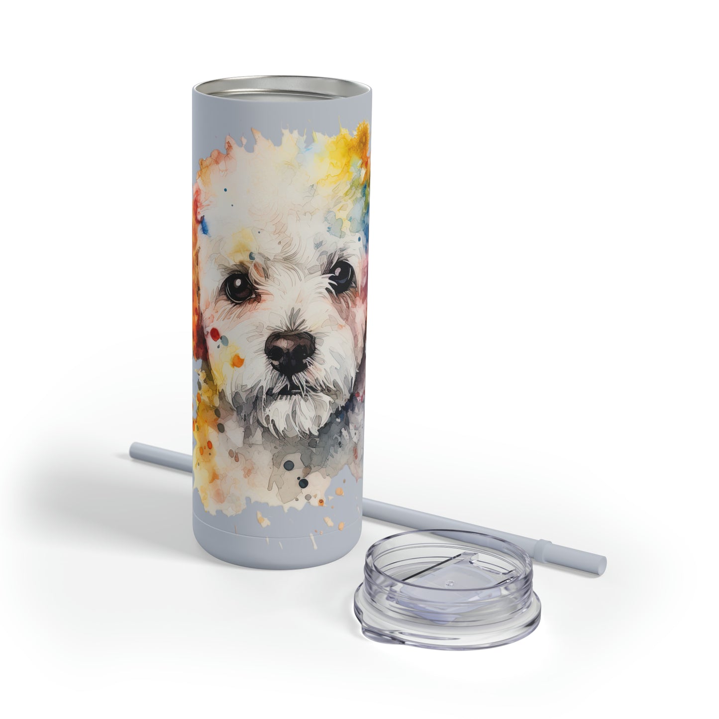 Bichon Frise 2 Maars Maker Skinny Matte Tumbler, 20oz