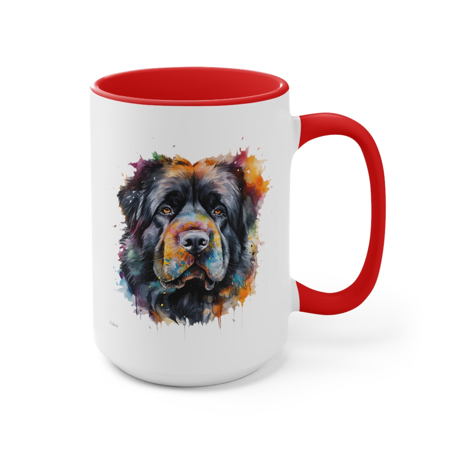 Newfoundland Dog 2 Accent Mugs