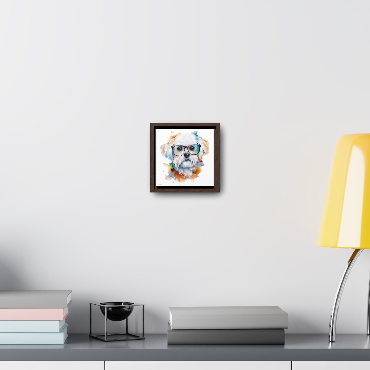 Maltese Dog 5 Gallery Canvas Wraps, Square Frame