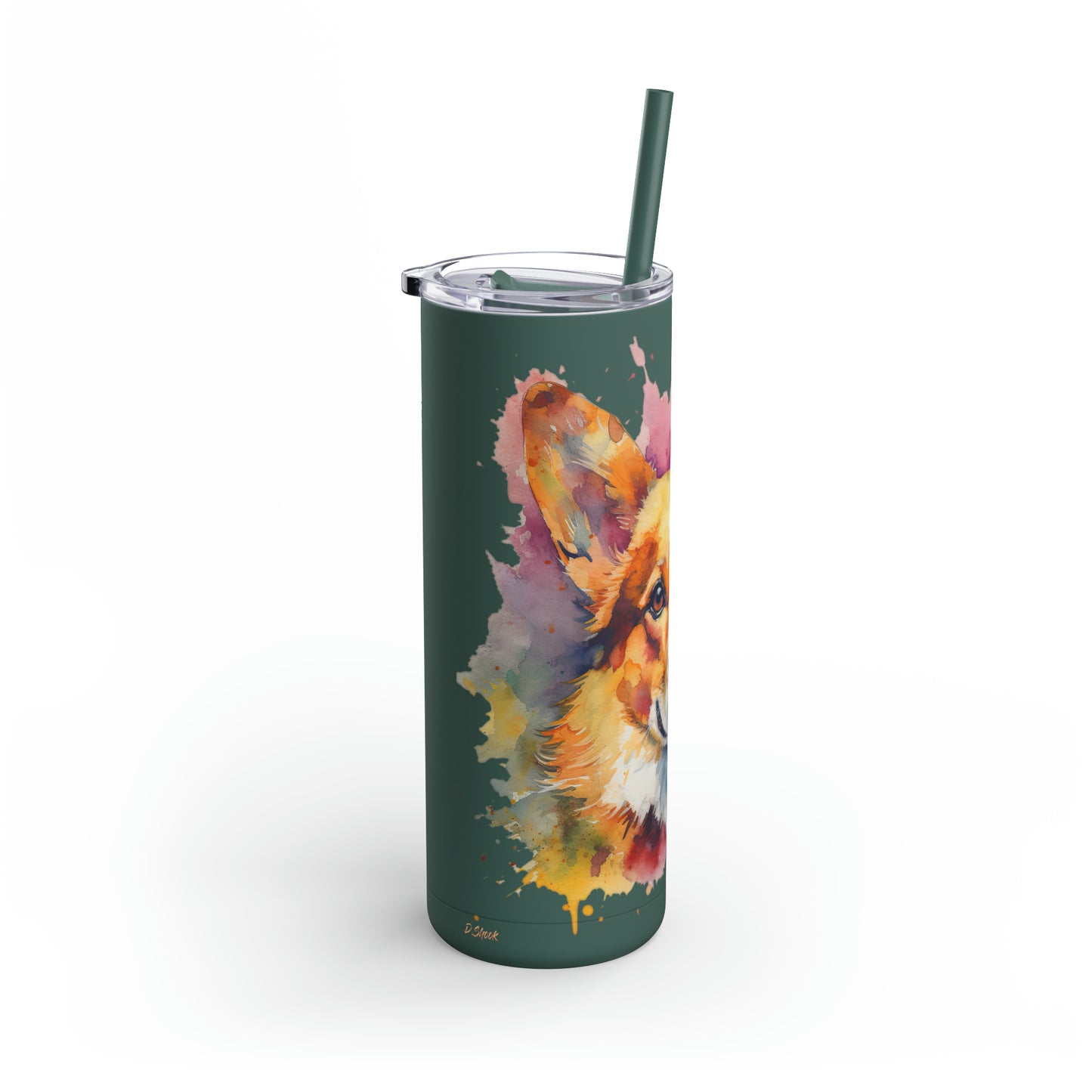 Pembroke Welsh Corgi 1 Maars Maker Skinny Matte Tumbler, 20oz