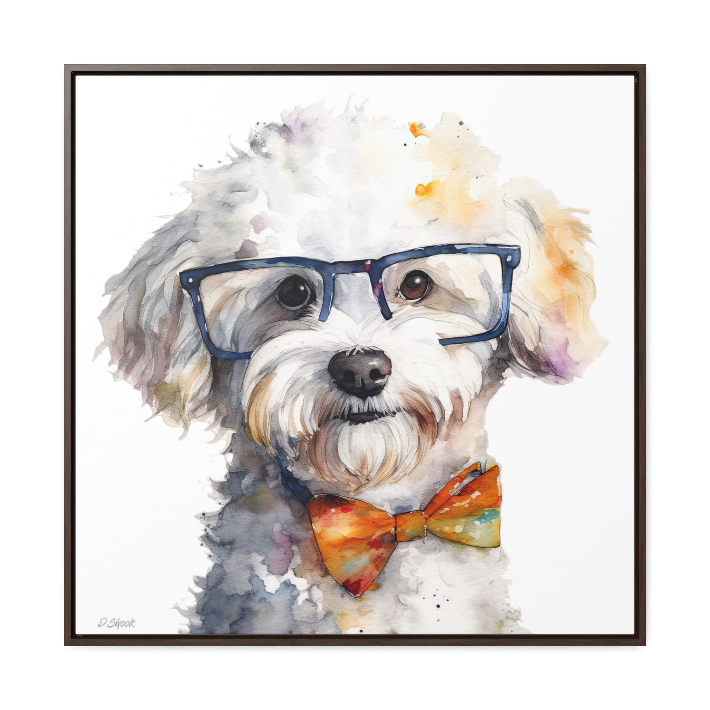 Bichon Frise 4 Gallery Canvas Wraps, Square Frame