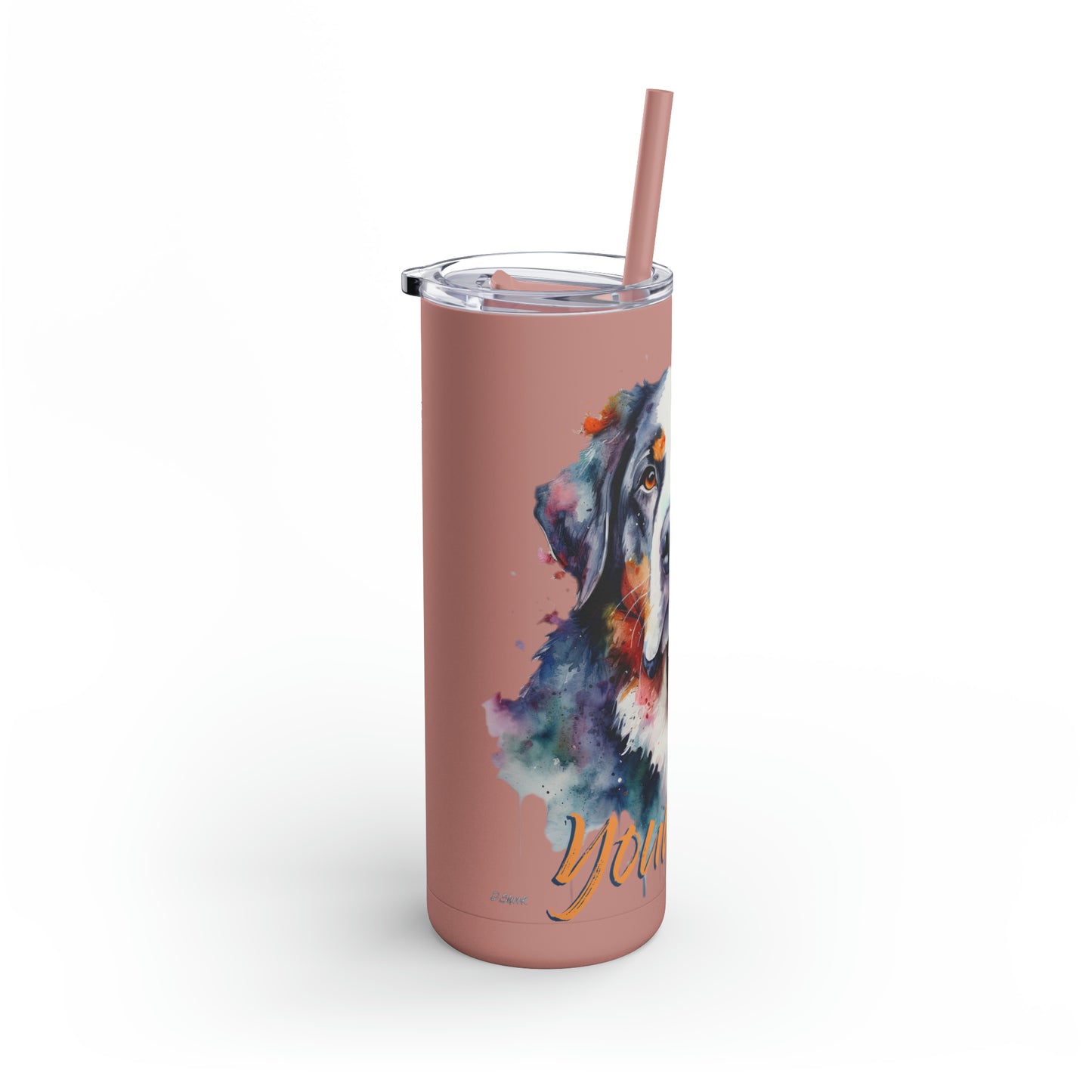 Greater Swiss Mountain Dog 3 (Your Text) Maars Maker Skinny Matte Tumbler, 20oz