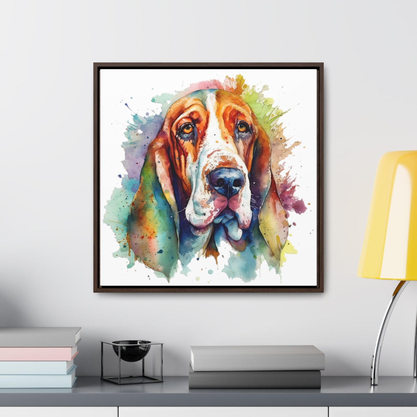Basset Hound 1 Gallery Canvas Wraps, Square Frame