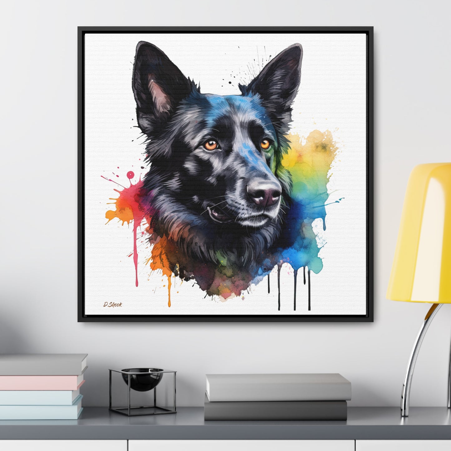 German Sheppard 22 Gallery Canvas Wraps, Square Frame