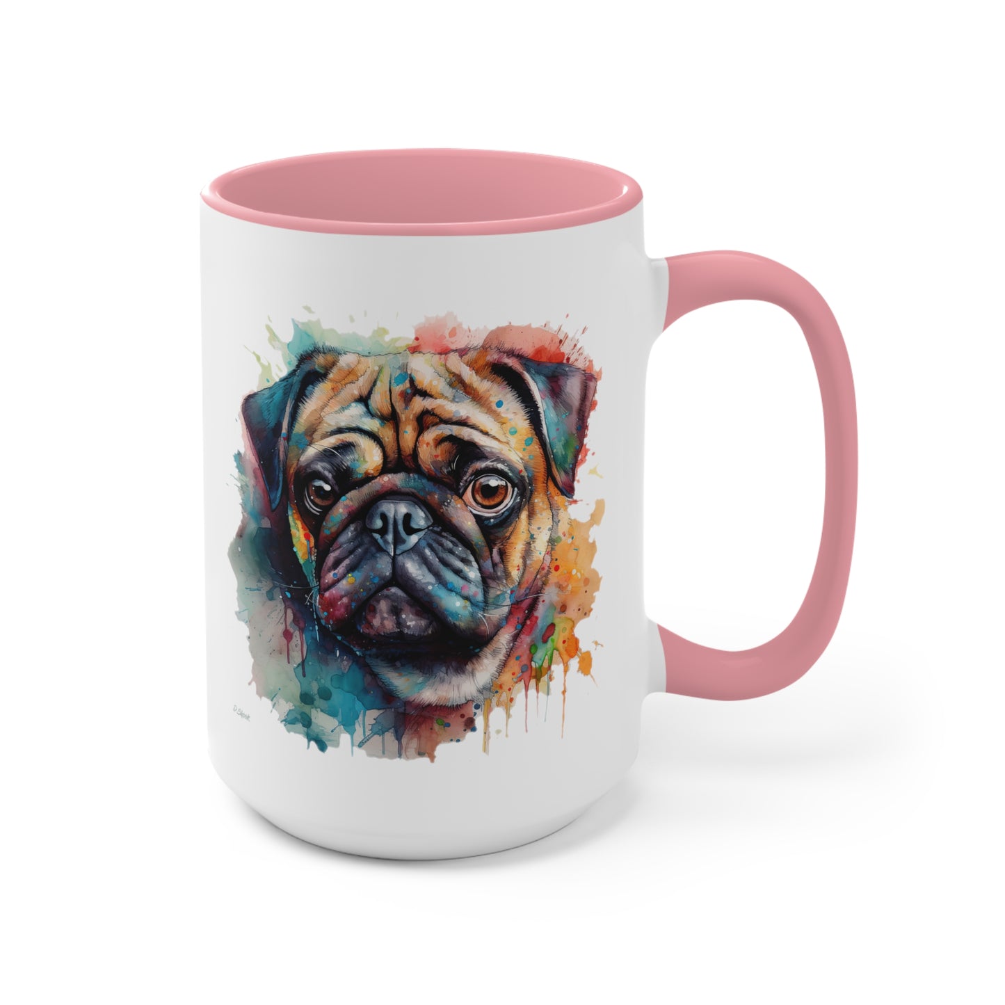 Pug 4 Accent Mugs