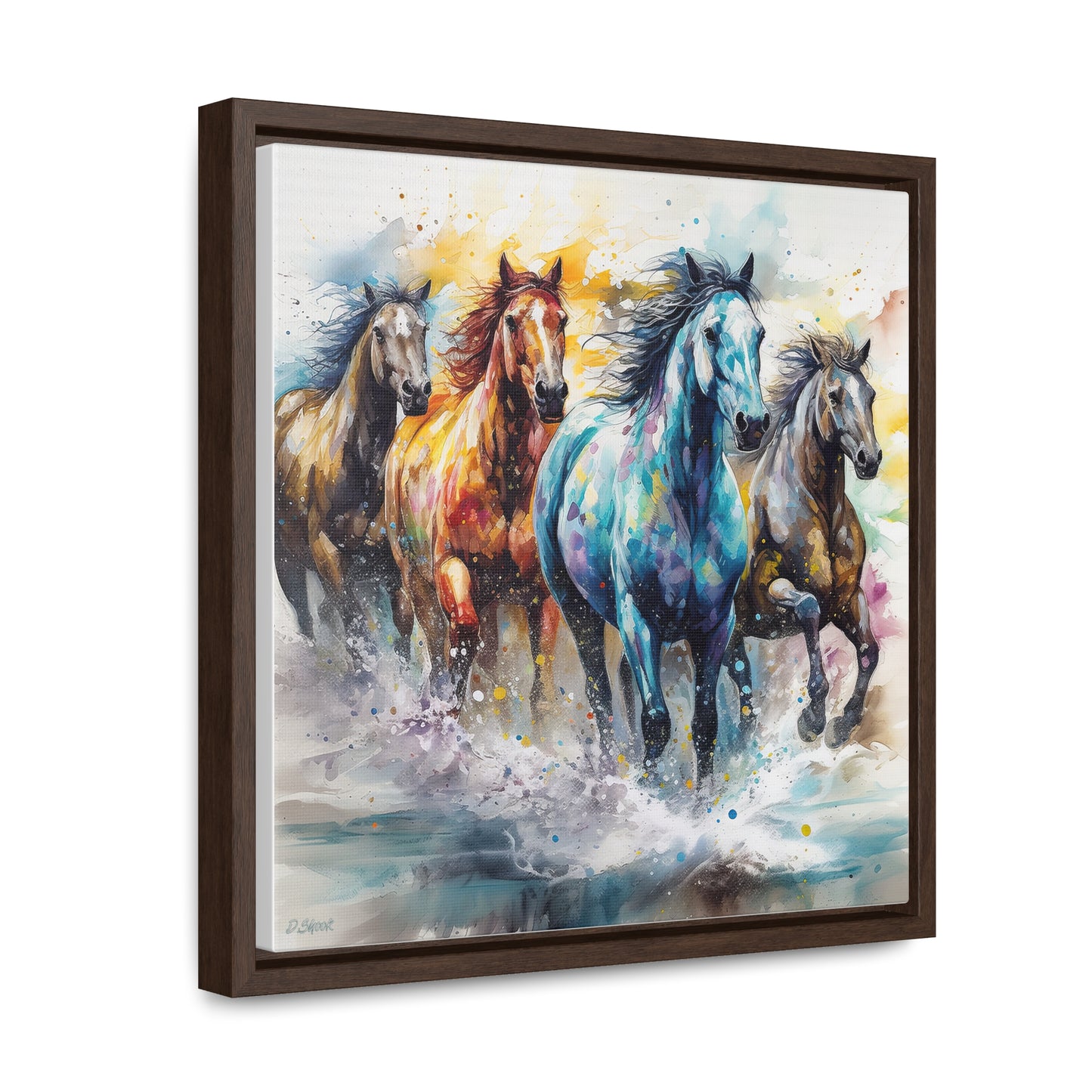 Horse Rescue 15 Gallery Canvas Wraps, Square Frame