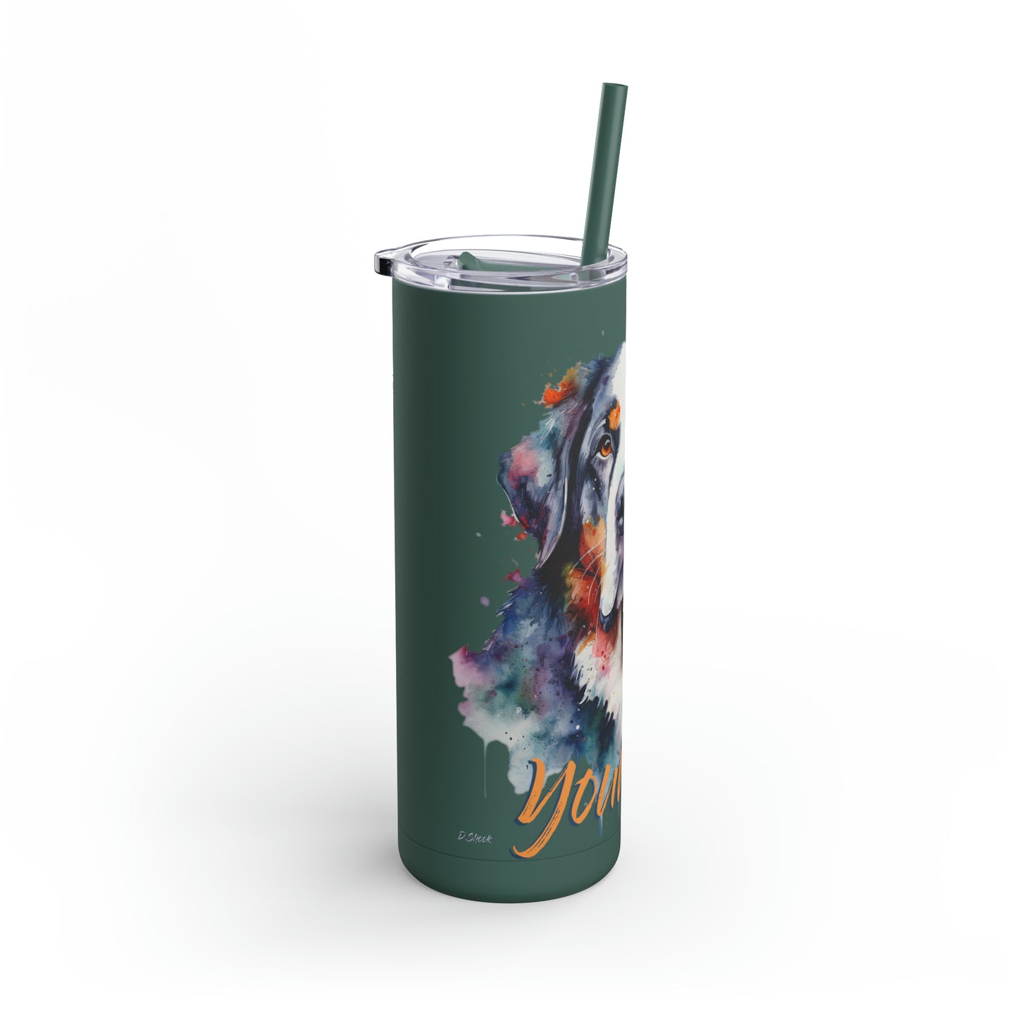 Greater Swiss Mountain Dog 3 (Your Text) Maars Maker Skinny Matte Tumbler, 20oz