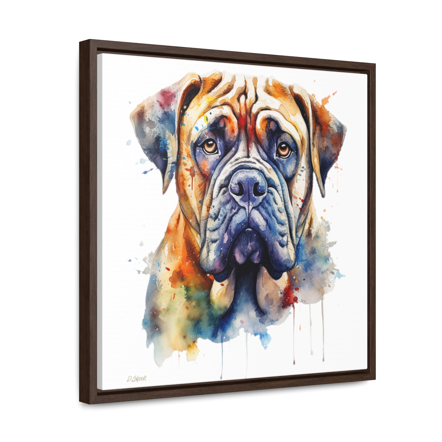 Bullmastiff 3 Gallery Canvas Wraps, Square Frame
