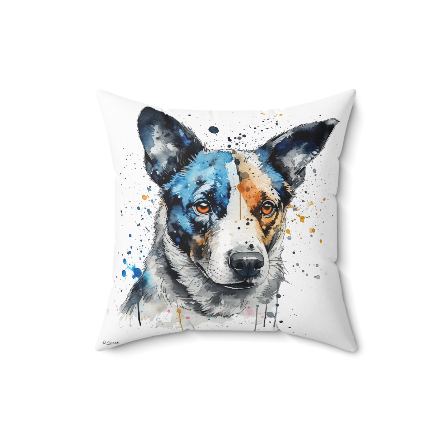 Blue Heeler 1 Spun Polyester Square Pillow