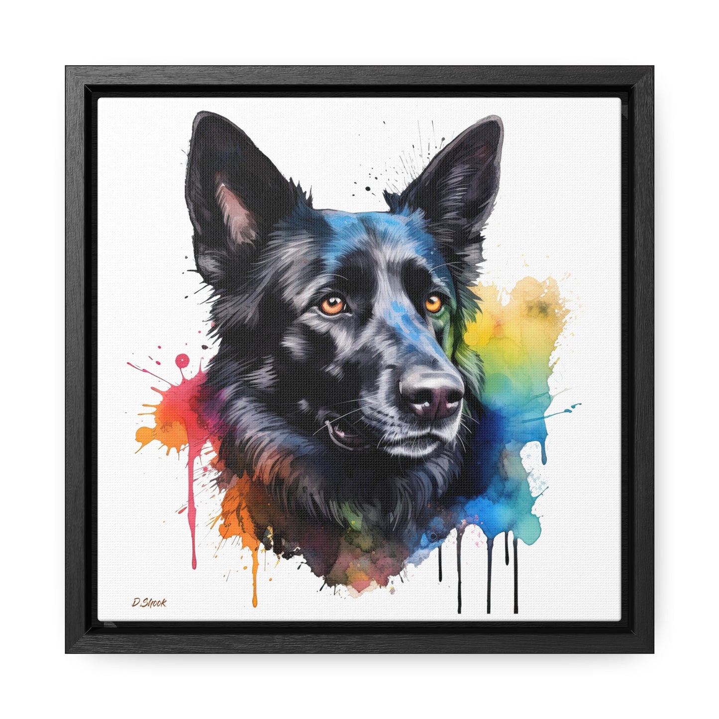German Sheppard 22 Gallery Canvas Wraps, Square Frame