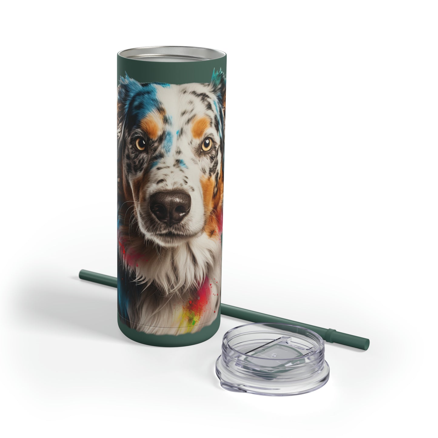 Australian Shepherd 3 Maars Maker Skinny Matte Tumbler, 20oz