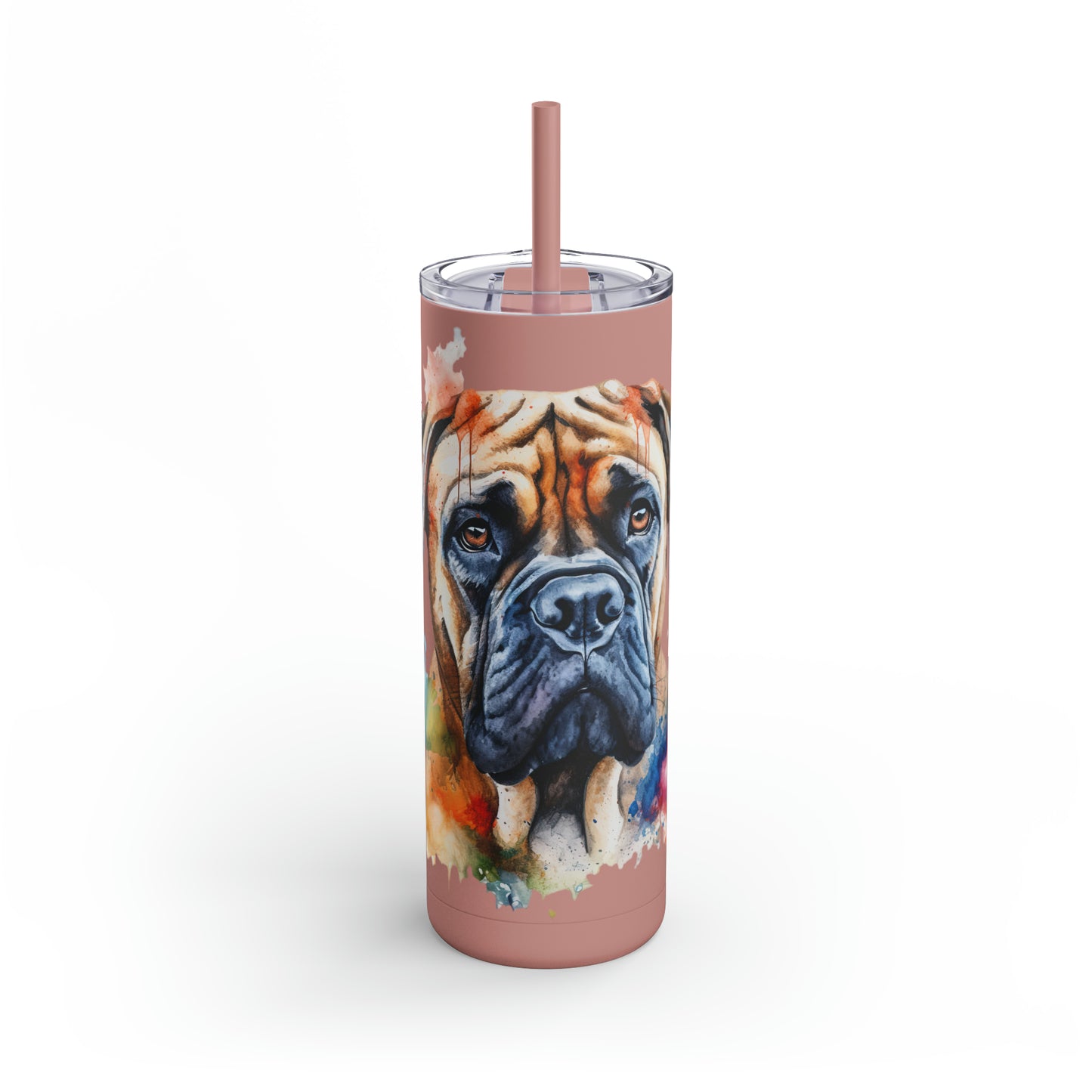 Bullmastiff 2 Maars Maker Skinny Matte Tumbler, 20oz