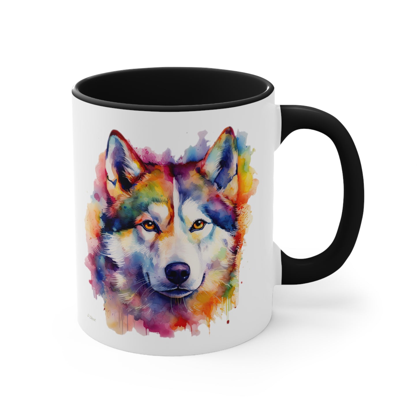Siberian Husky 1 Accent Mugs