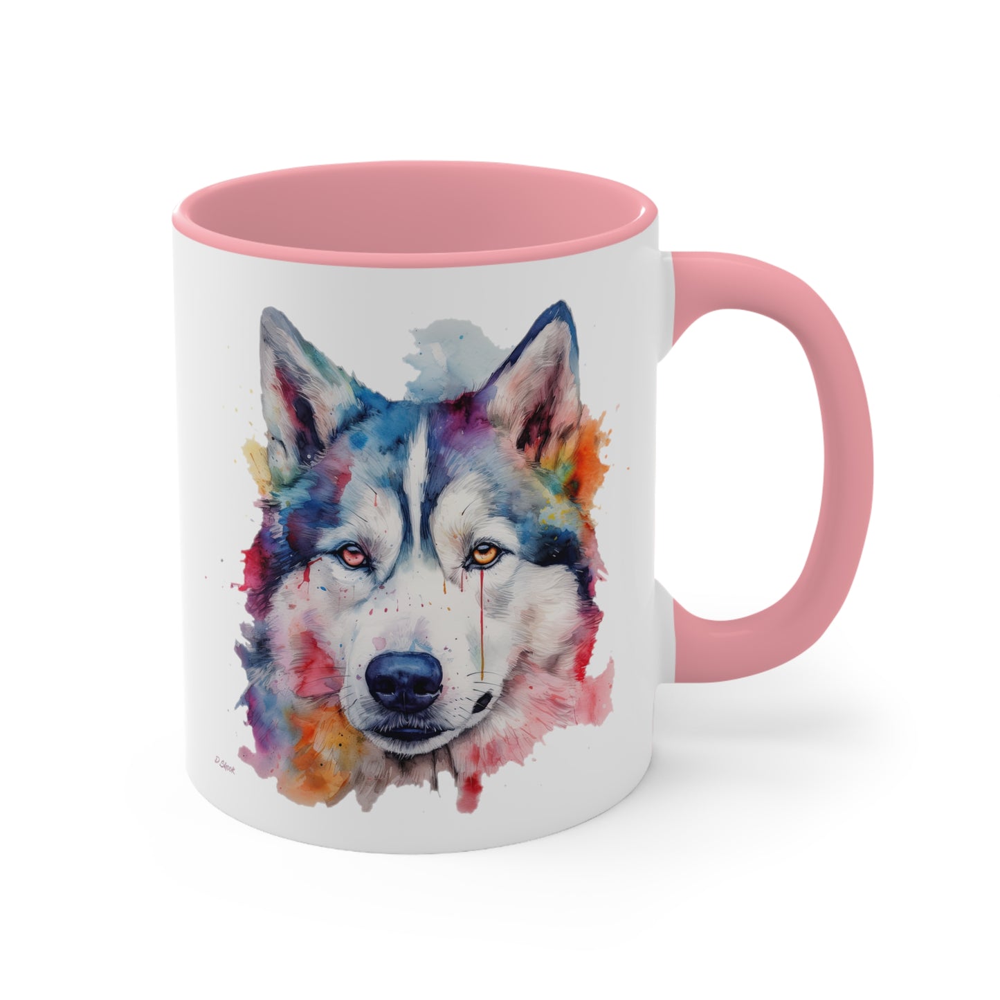 Siberian Husky 2 Accent Mugs
