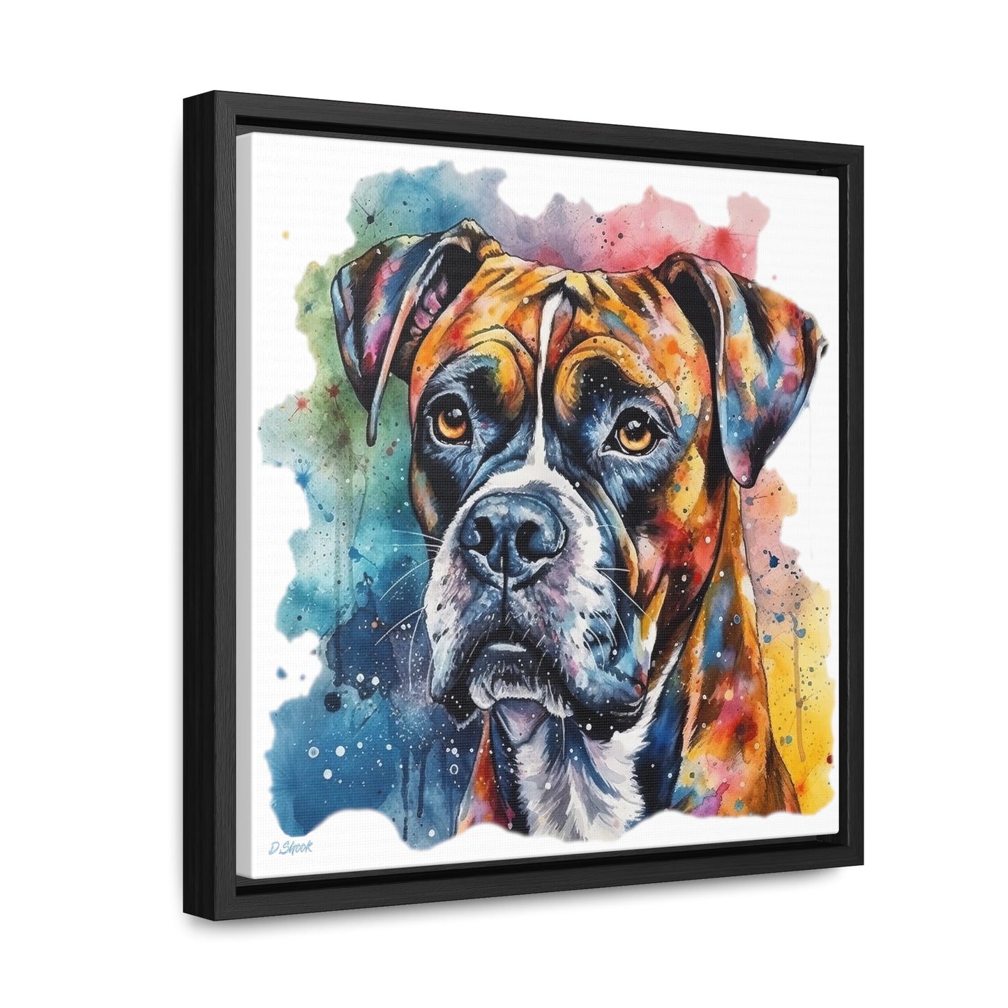 Boxer 3 Gallery Canvas Wraps, Square Frame