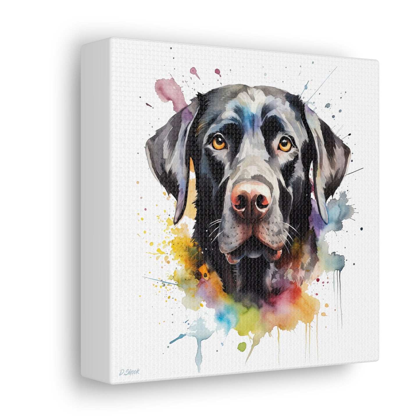 Black Lab 6 Canvas Gallery Wraps