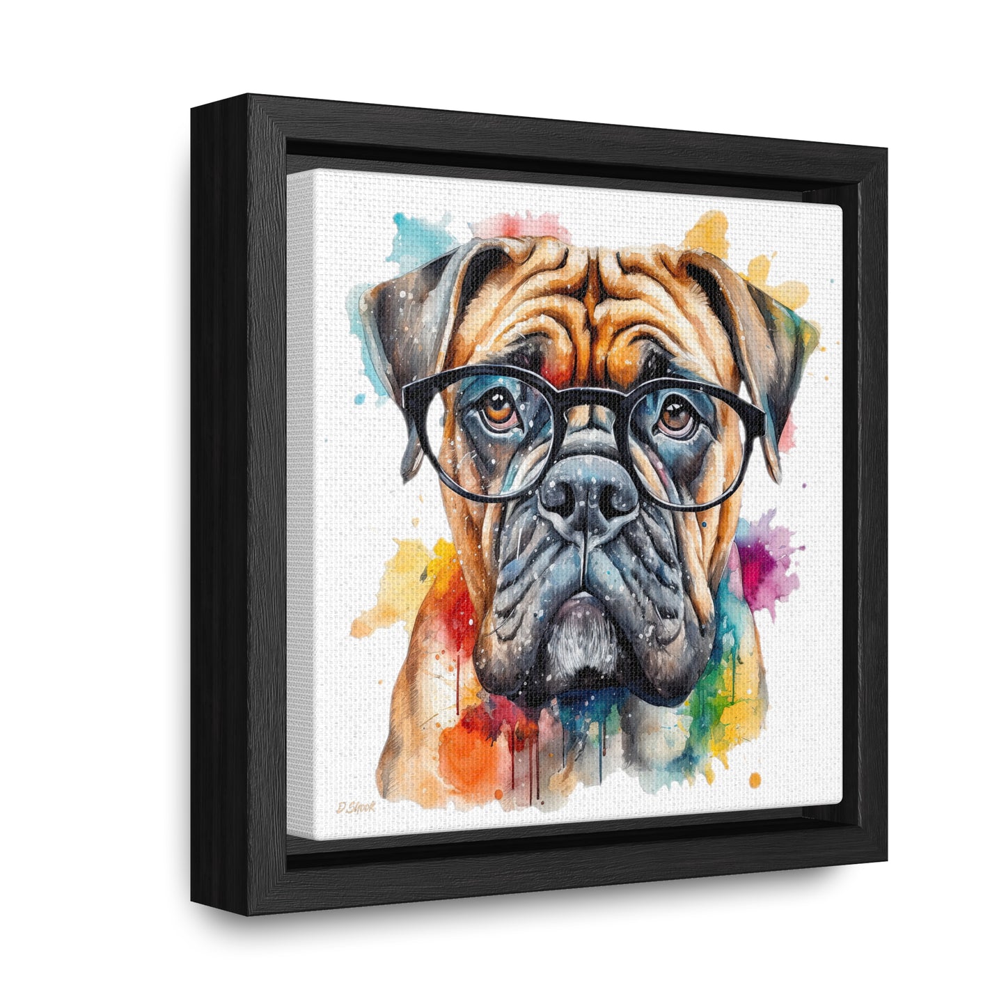 Bullmastiff 6 Gallery Canvas Wraps, Square Frame