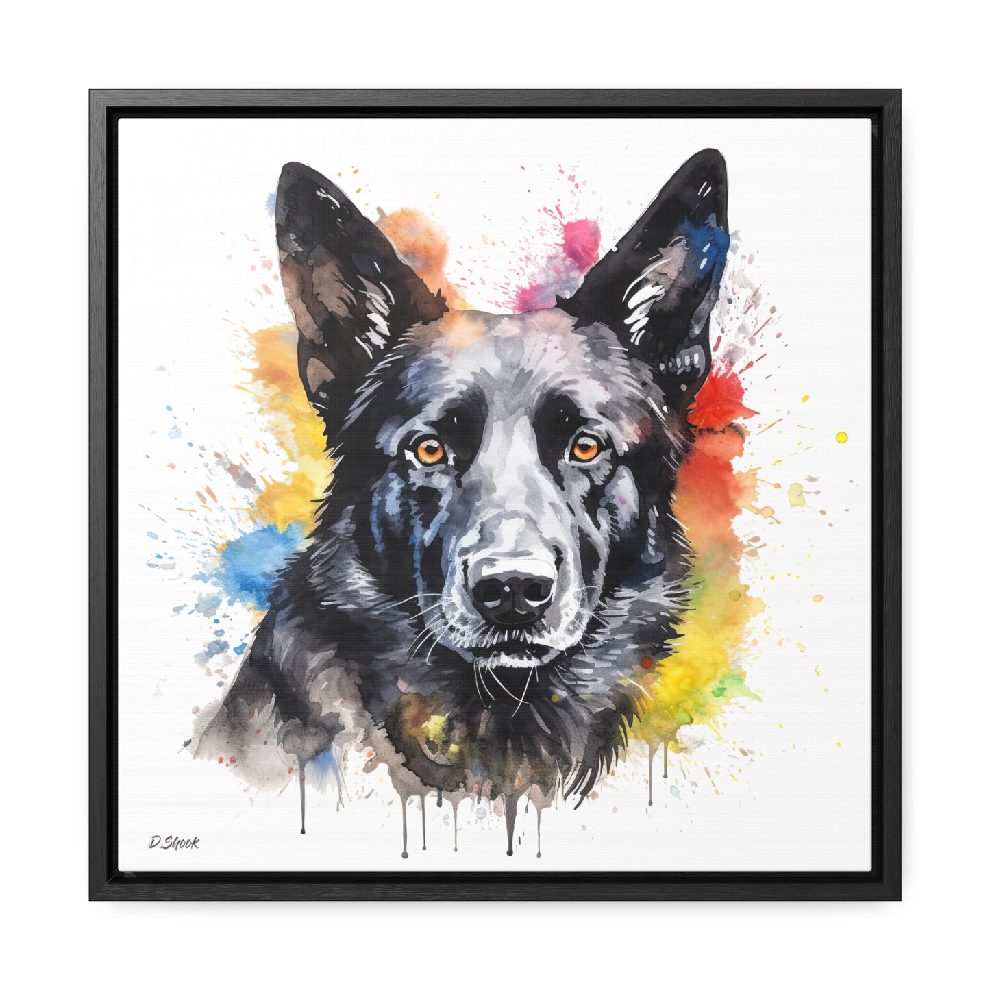 German Sheppard 21 Gallery Canvas Wraps, Square Frame