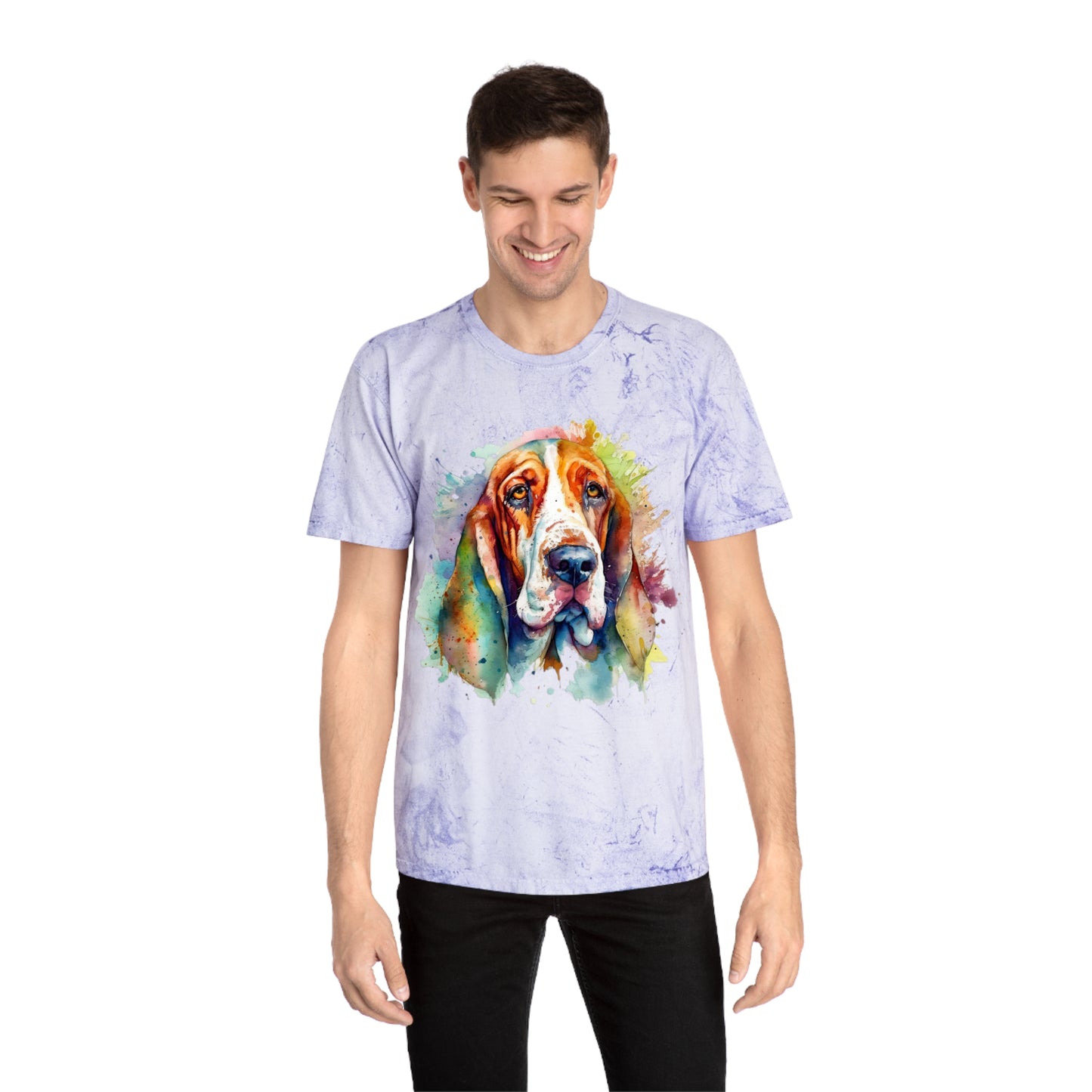 Basset Hound 1 Unisex Color Blast T-Shirt