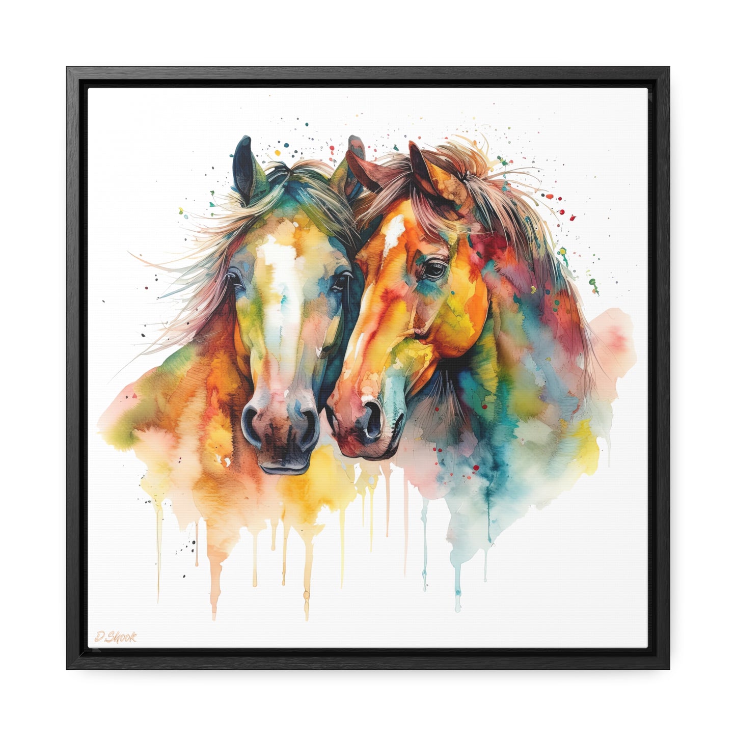 Horse Rescue 6 Gallery Canvas Wraps, Square Frame