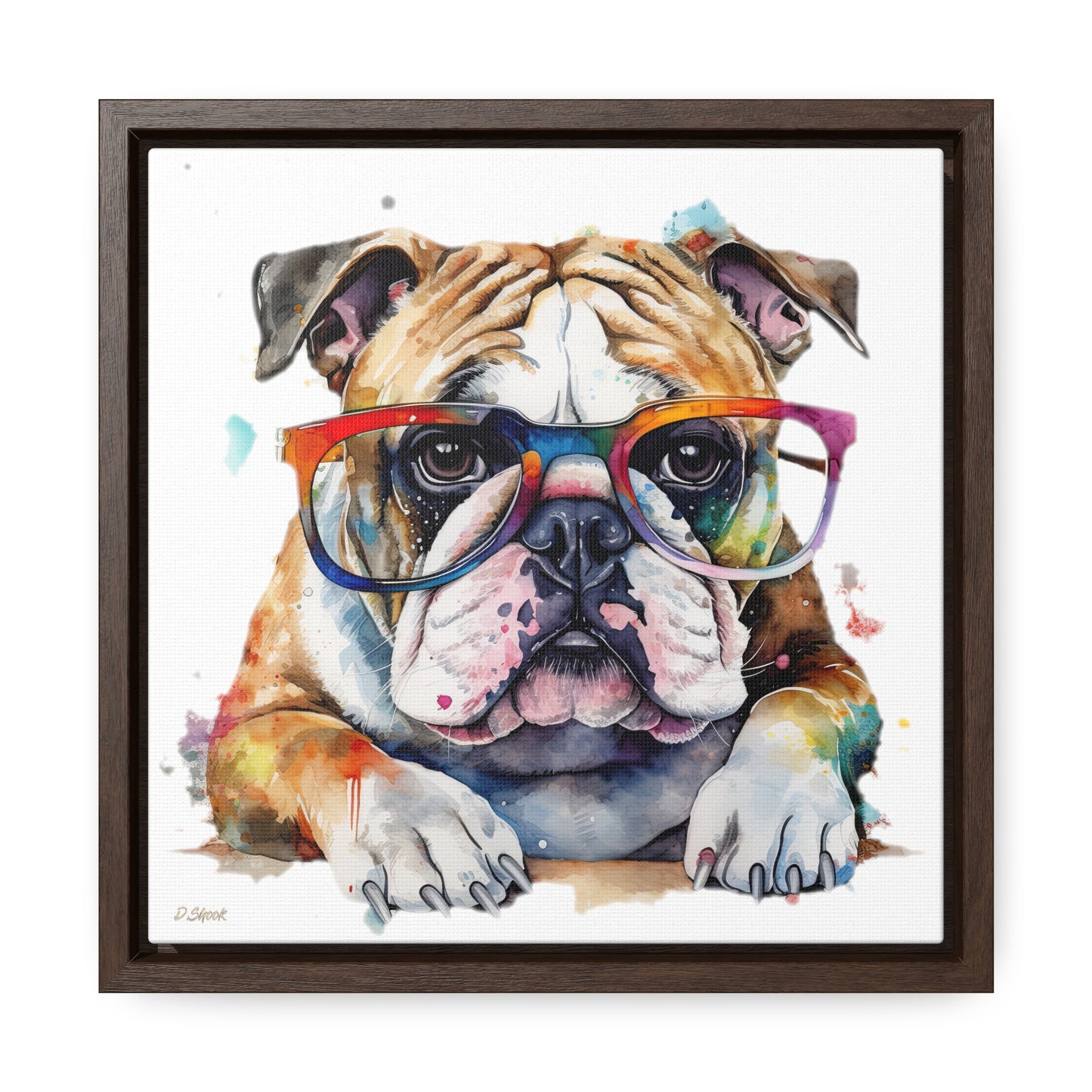 bulldog 5 Gallery Canvas Wraps, Square Frame