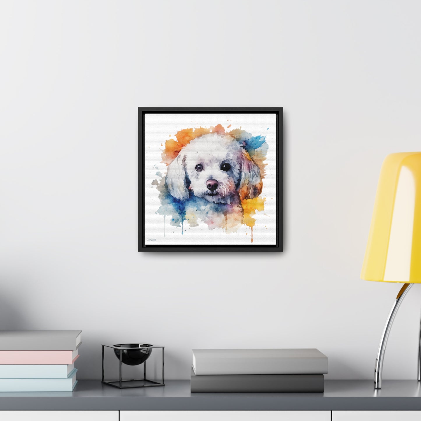 Bichon Frise 3 Gallery Canvas Wraps, Square Frame