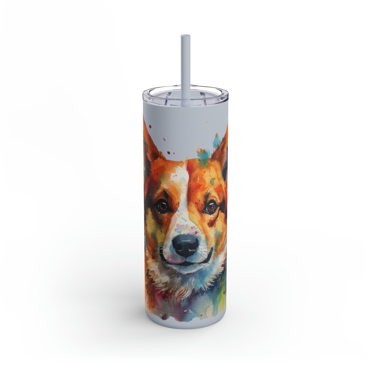 Pembroke Welsh Corgi 2 Maars Maker Skinny Matte Tumbler, 20oz
