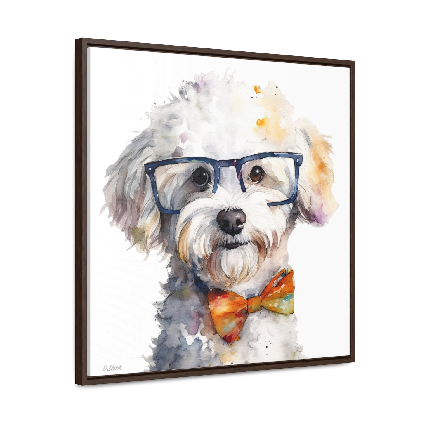 Bichon Frise 4 Gallery Canvas Wraps, Square Frame