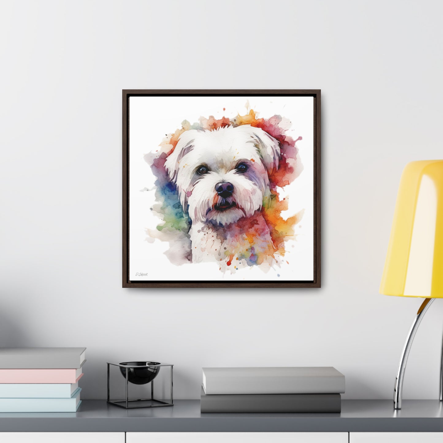 Maltese Dog 2 Gallery Canvas Wraps, Square Frame