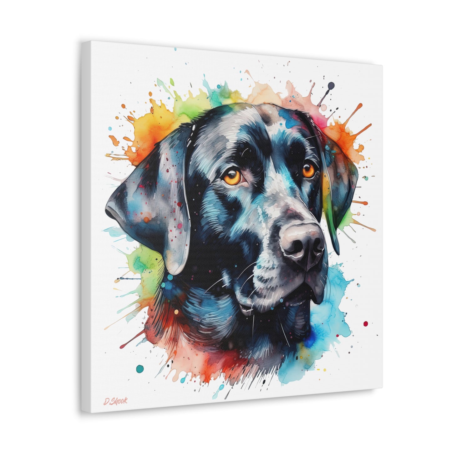 Black Lab 5 Canvas Gallery Wraps