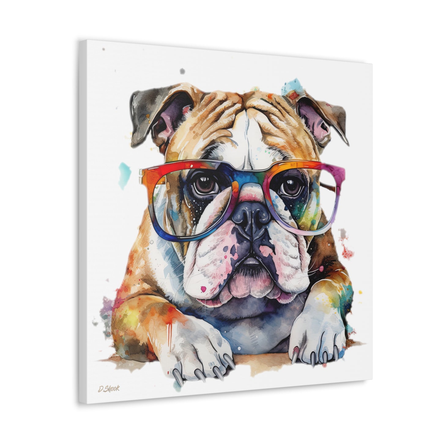 bulldog 5 Canvas Gallery Wraps