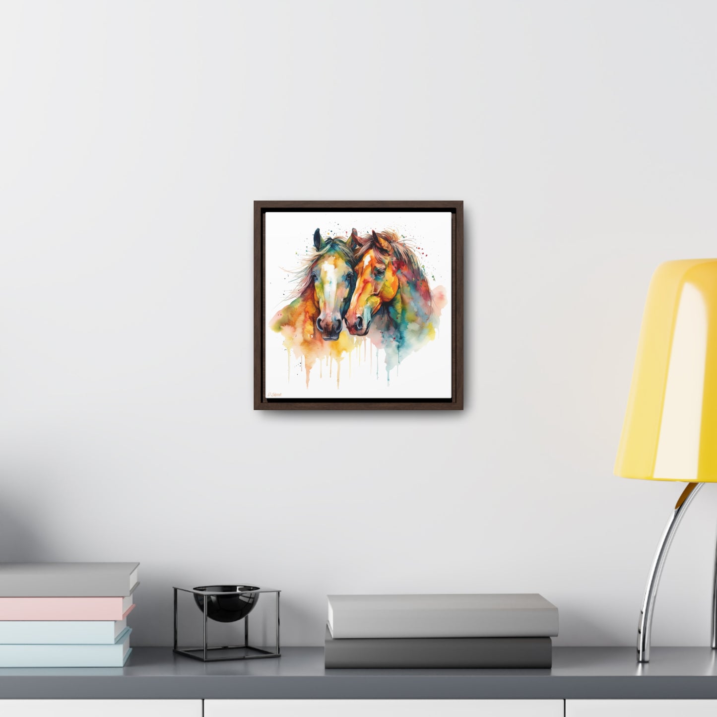 Horse Rescue 6 Gallery Canvas Wraps, Square Frame