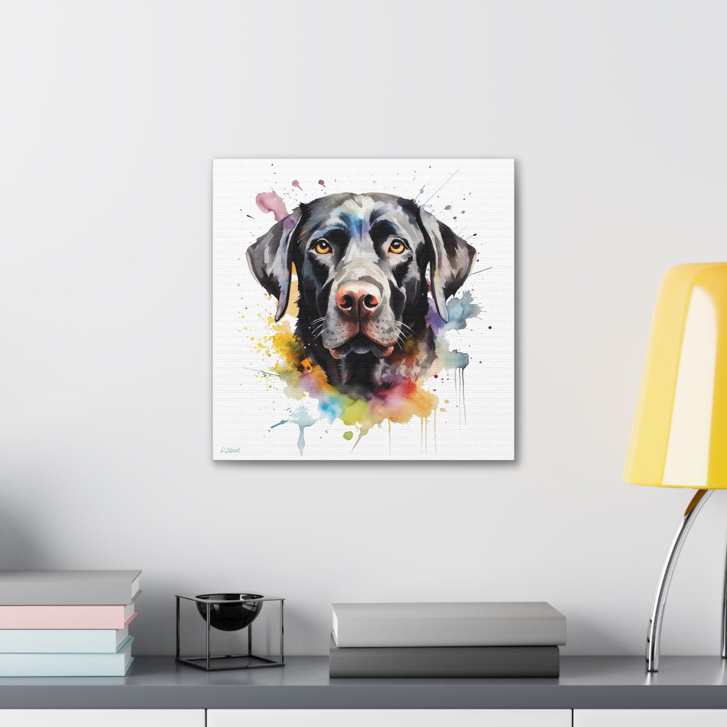 Black Lab 6 Canvas Gallery Wraps