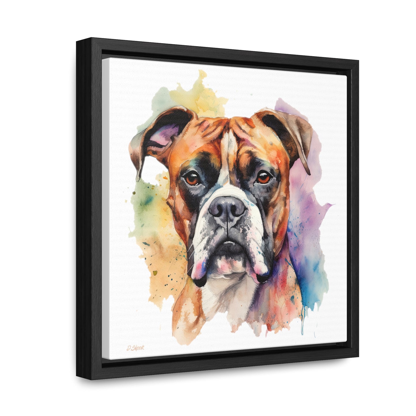 Boxer 2 Gallery Canvas Wraps, Square Frame