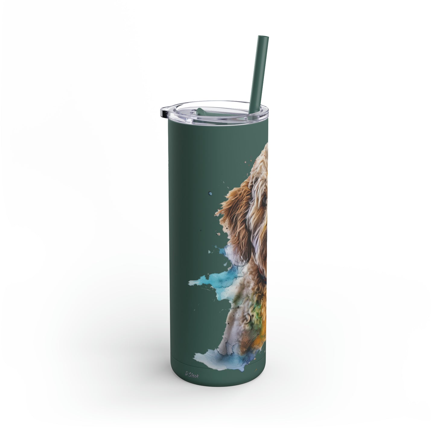 Mini Golden Doodle 3 Maars Maker Skinny Matte Tumbler, 20oz