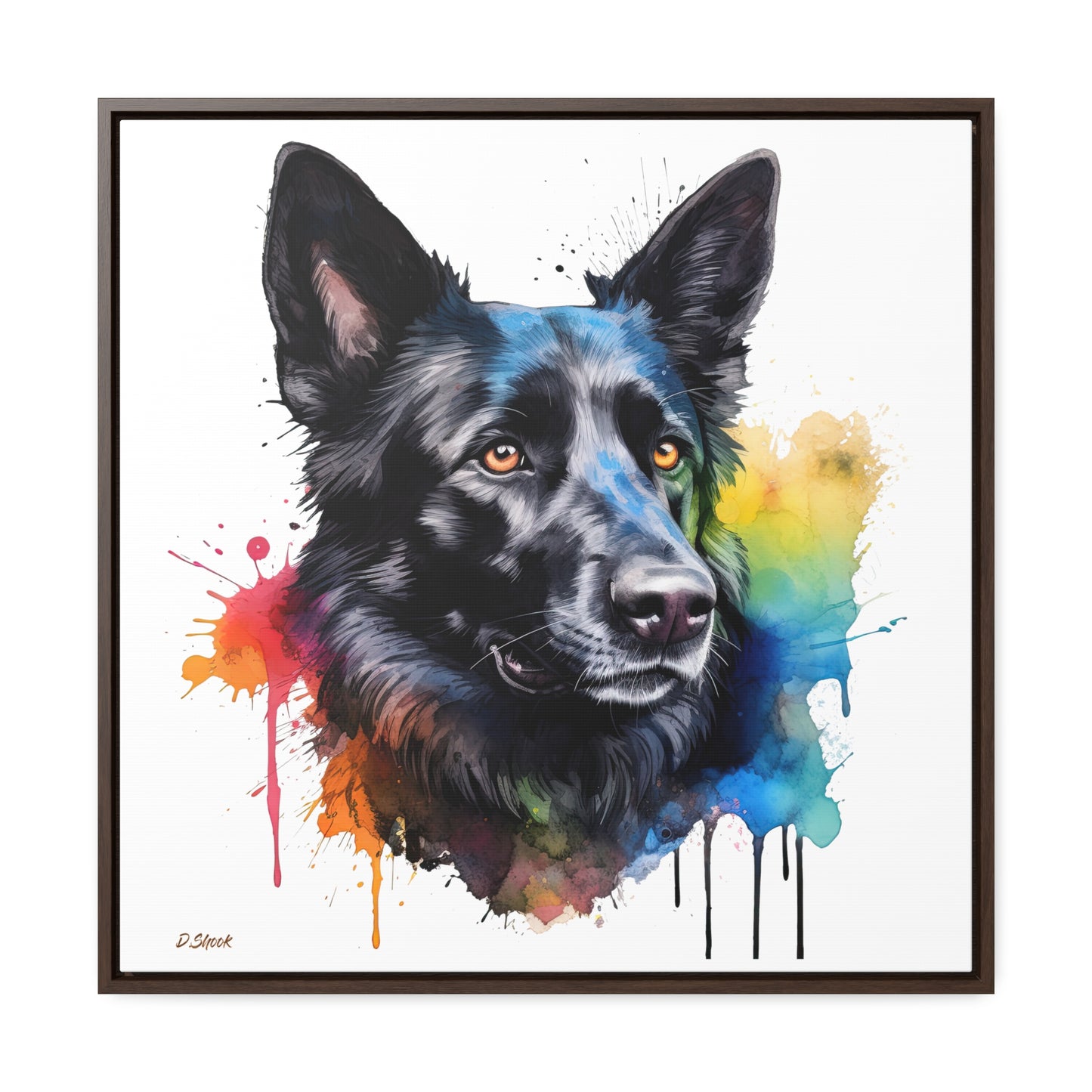 German Sheppard 22 Gallery Canvas Wraps, Square Frame