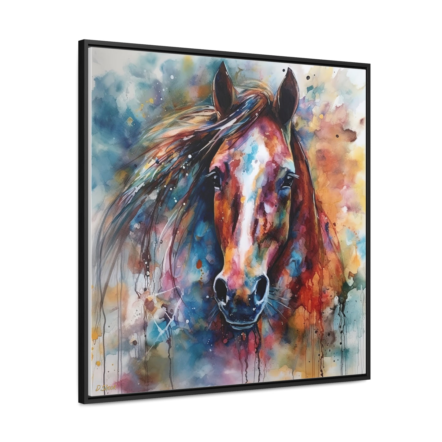 Horse Rescue 11 Gallery Canvas Wraps, Square Frame