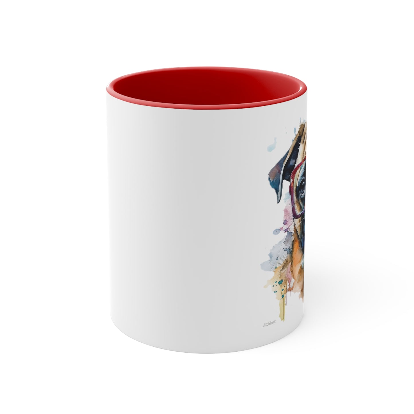 Pug 6 Accent Mugs