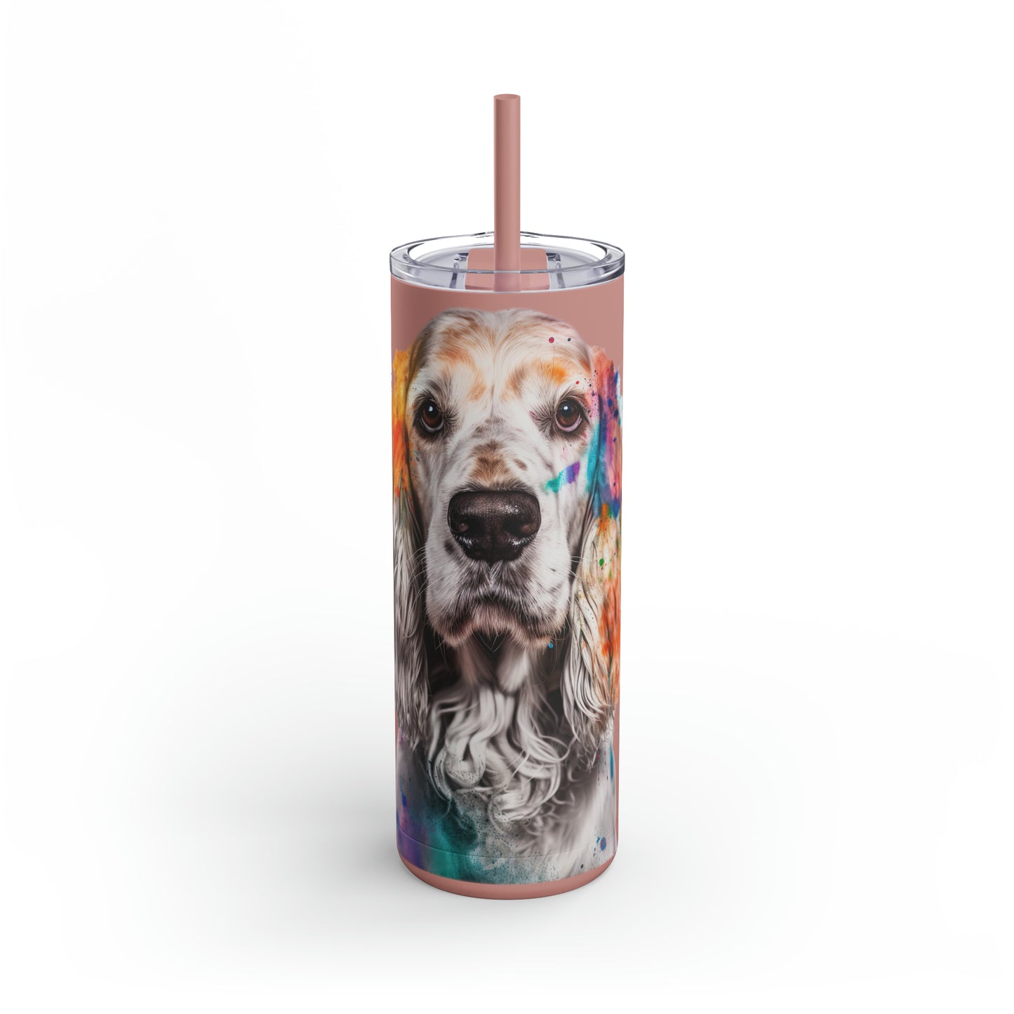 English Cocker Spaniel 3 Maars Maker Skinny Matte Tumbler, 20oz