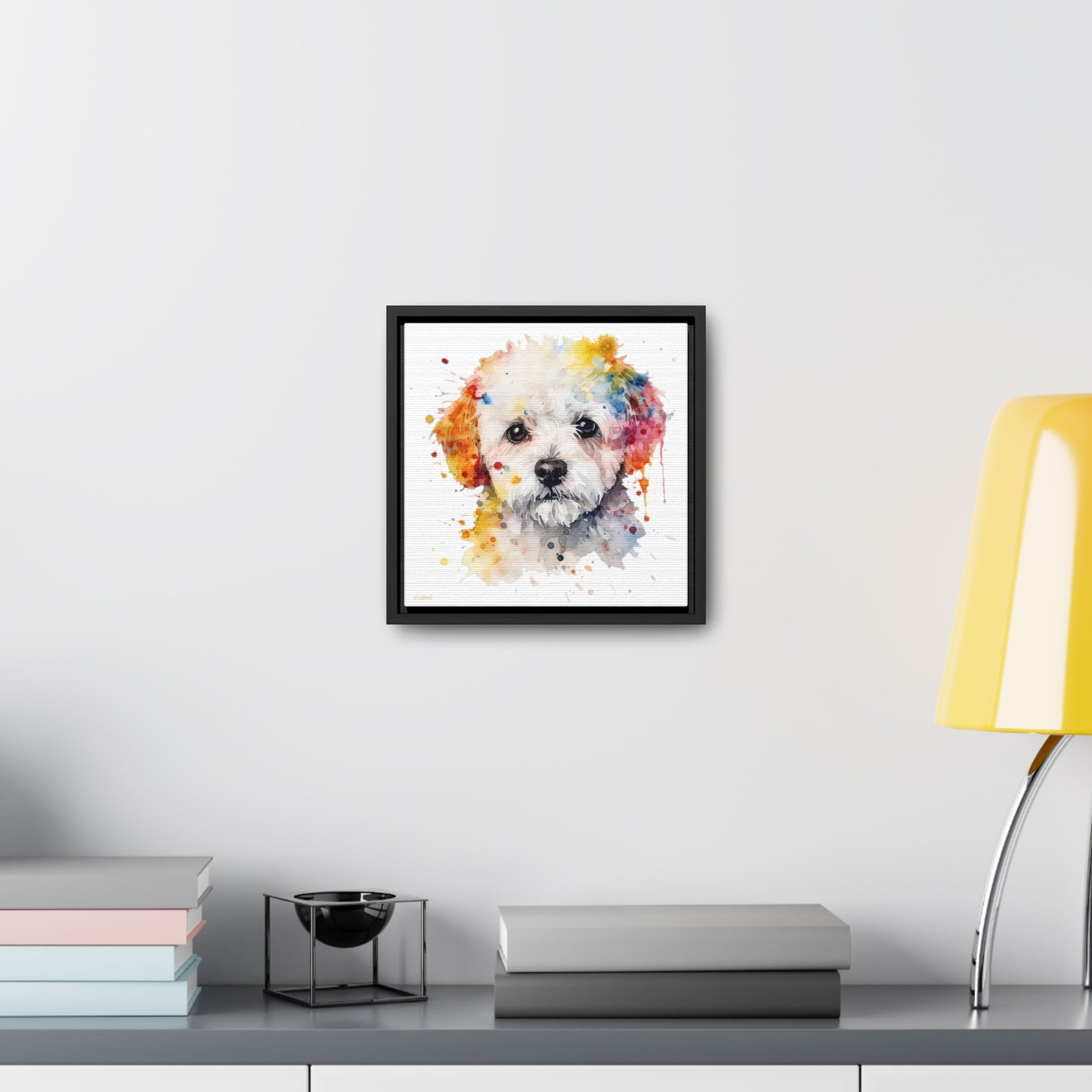 Bichon Frise 2 Gallery Canvas Wraps, Square Frame