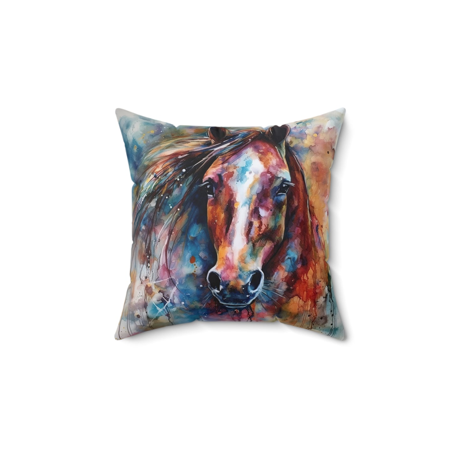 Horse Rescue 11 Spun Polyester Square Pillow