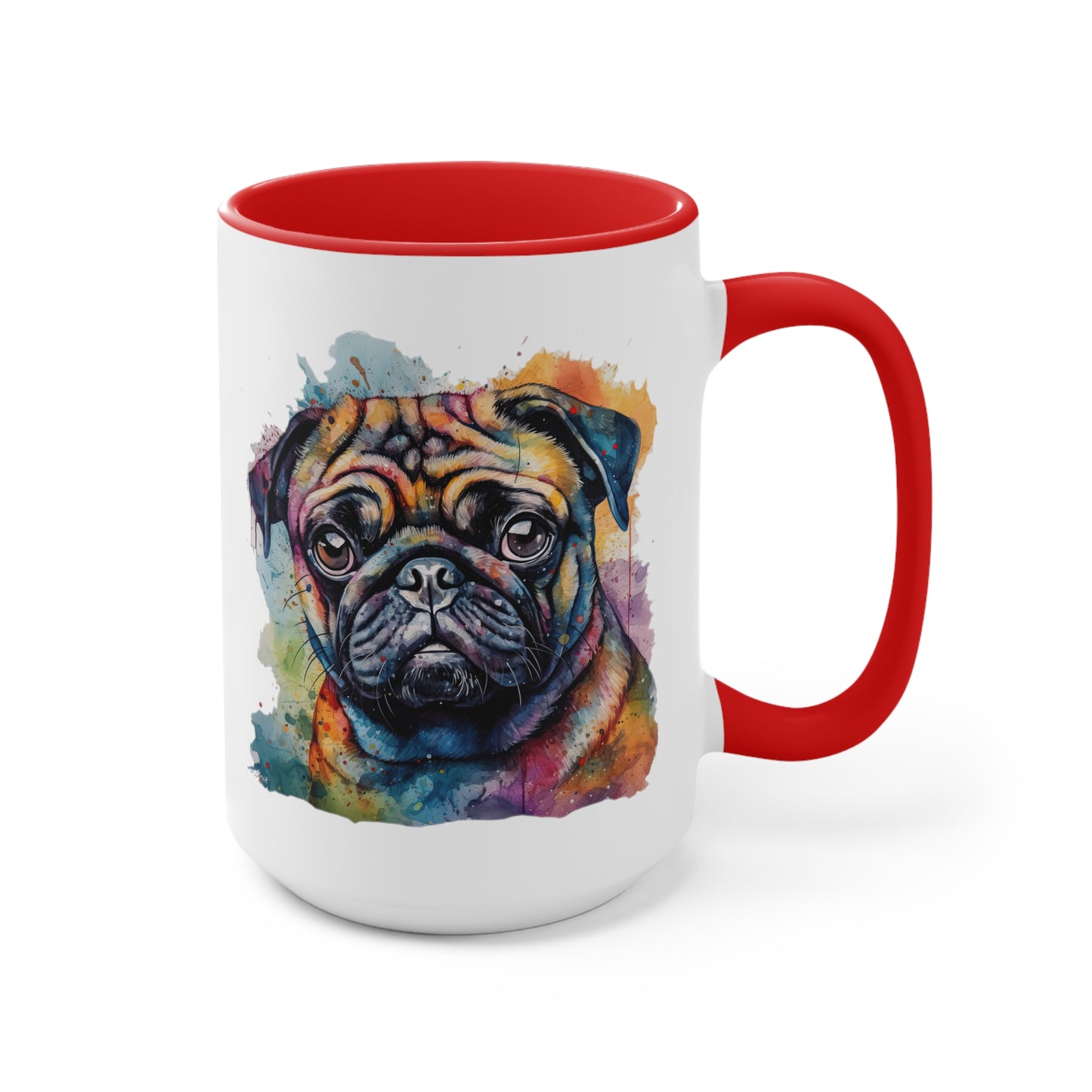 Pug 2 Accent Mugs