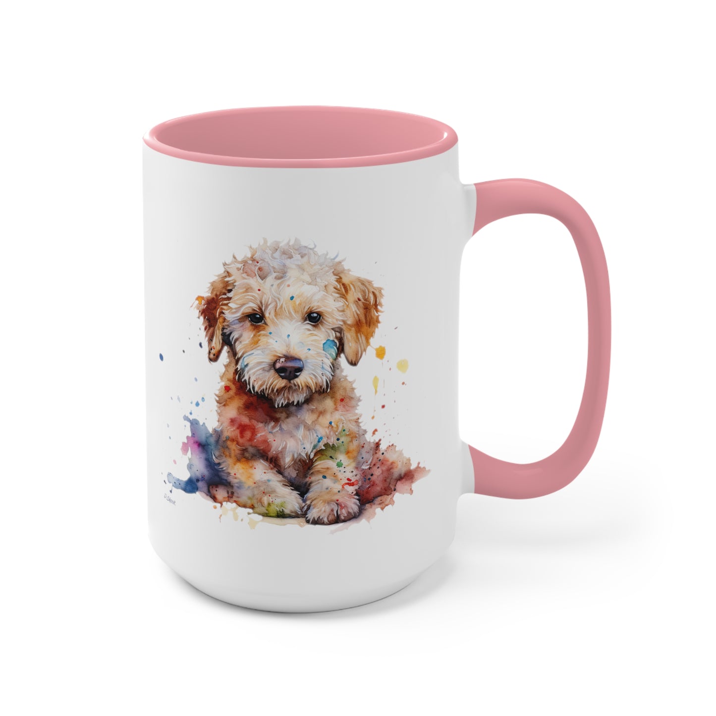 Mini Golden Doodle 1 Accent Mugs