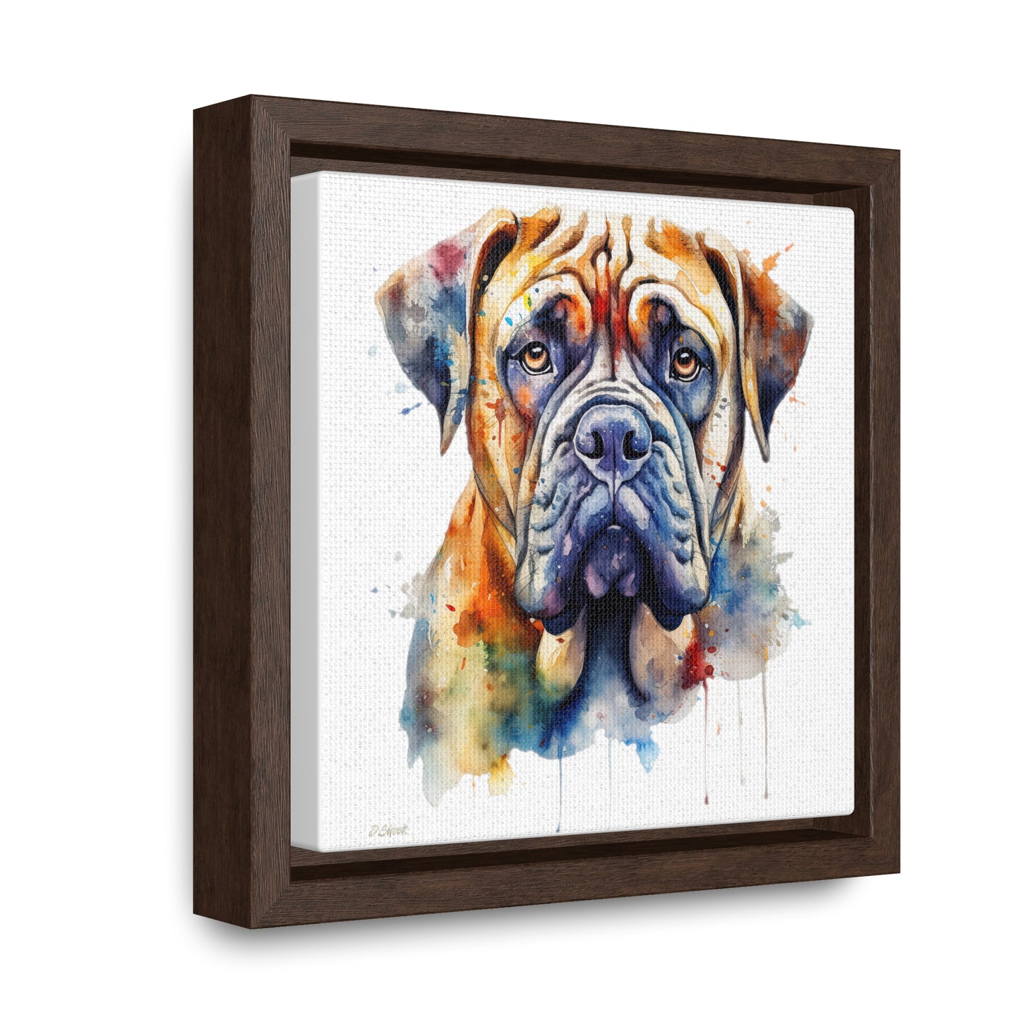 Bullmastiff 3 Gallery Canvas Wraps, Square Frame