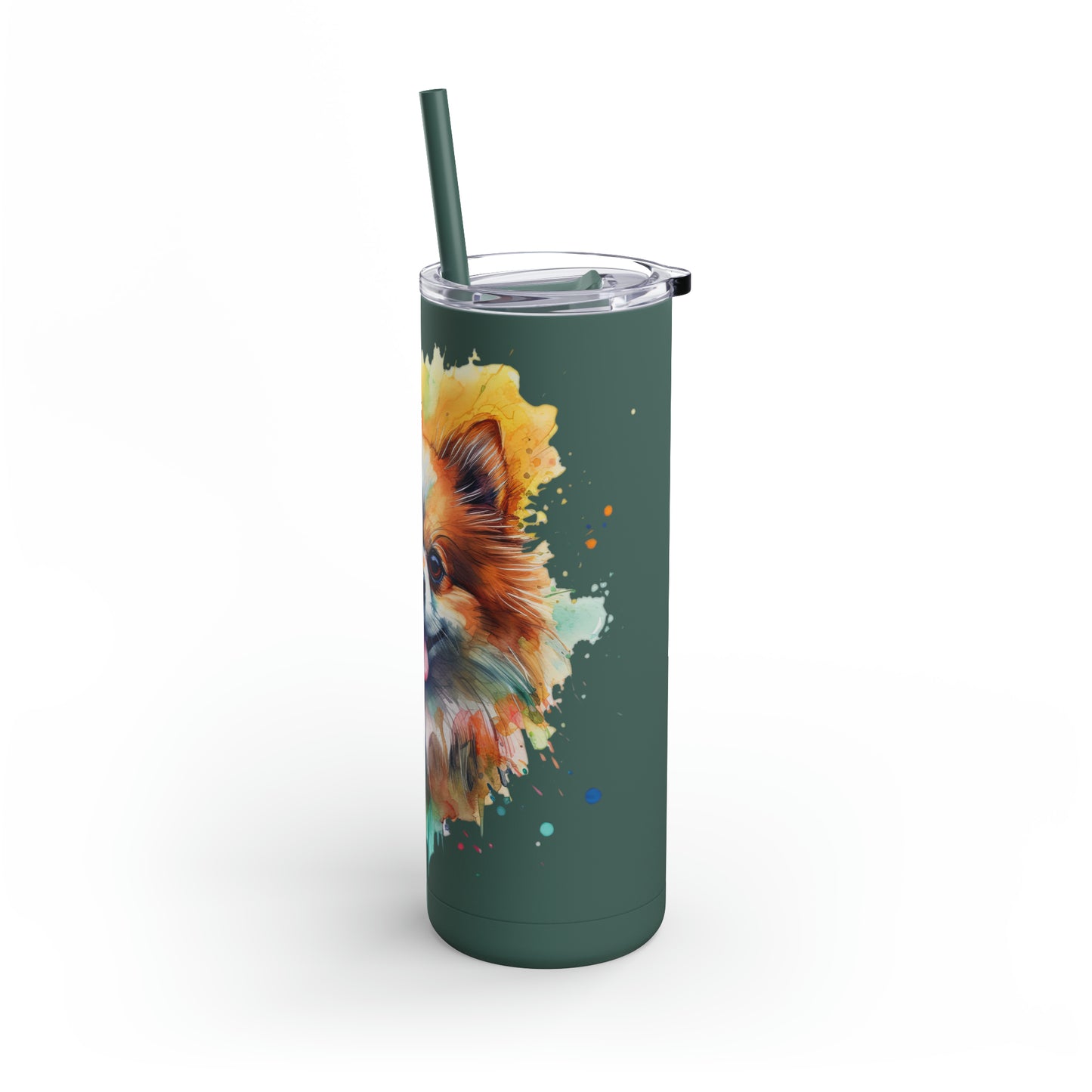 Pomeranian 4 Maars Maker Skinny Matte Tumbler, 20oz