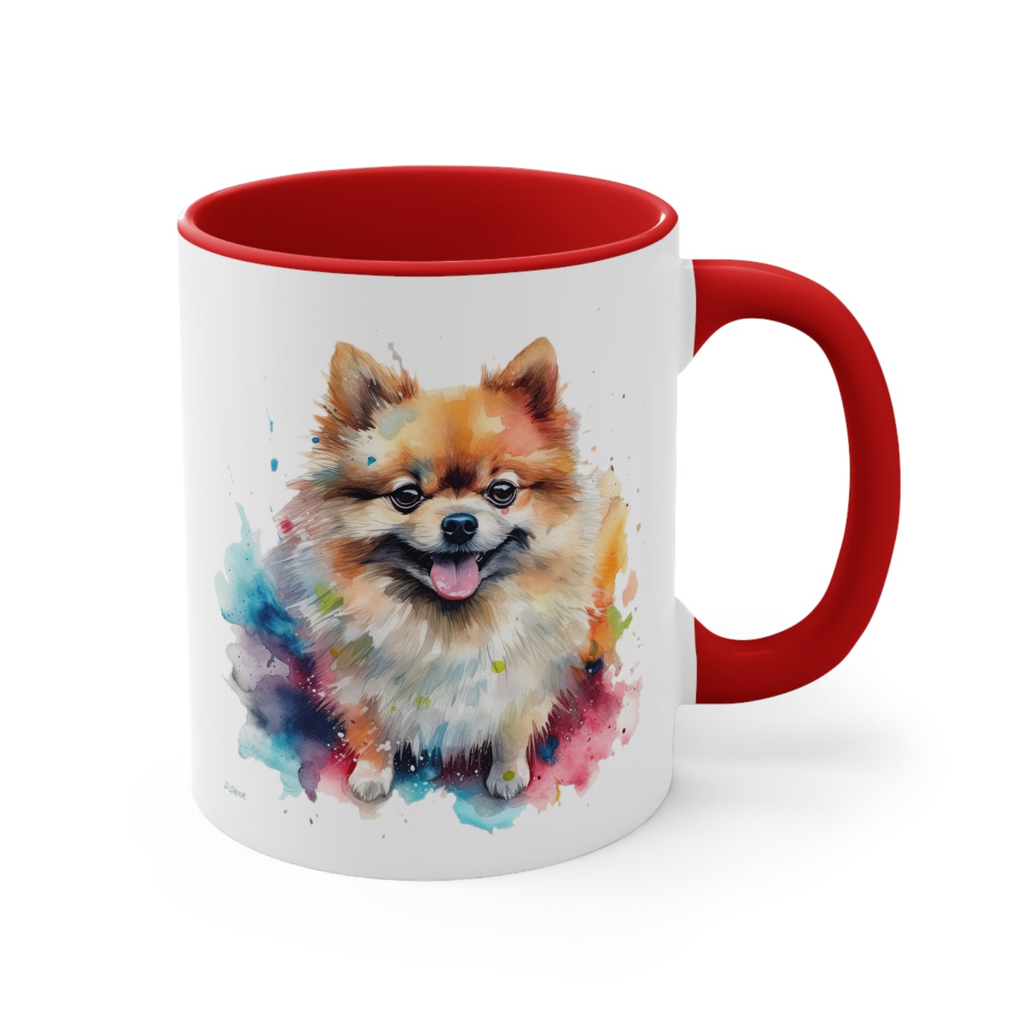 Pomeranian 2 Accent Mugs
